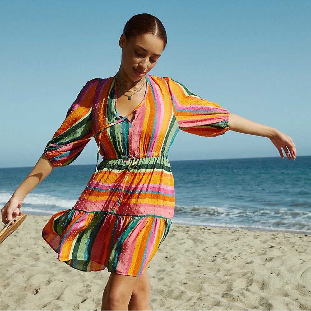 Women’s Large Farm Rio for Anthropologie Cover-Up Mini Dress